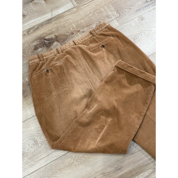 Brooks Brothers Other - Brooks Brothers Elliot Mens 38x30 Brown Corduroy Pleated Cuffed Pants100% Baggy